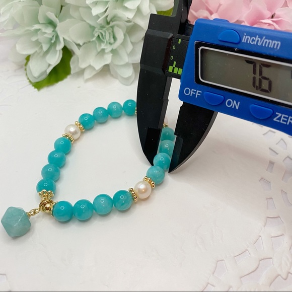Nature Tianhe Stone & Pearl bracelet - Picture 6 of 7